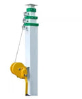 Heavy Duty Workhorse Manual Telescopic Winch Pole Built Tough For 3M To 6M Extension Runs No Flex Support Rig with pulley.