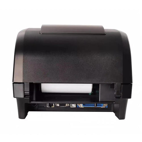 Heavy Duty Thermal Transfer Ribbon Printer With 104 Mm Wide Format Plug And Play Usb Port For Rip Through Label Work rear view with USB port.