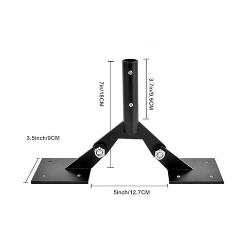 Heavy Duty Weathervane Roof Mount with Adjustable Bracket and Set Screws, All Weather Rust Resistant Steel Mount for Home Use