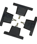 Eight Pack Air Conditioning Rubber Shock Absorption Brackets With Base Mounting Pads For Mini Splits, showing four pads