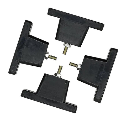 Eight Pack Air Conditioning Rubber Shock Absorption Brackets With Base Mounting Pads For Mini Splits, showing four pads