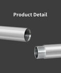Close-up of Heavy Duty 3/4 Inch Threaded Steel Pipe Extenders 2 Pack, showcasing NPT threads for secure connections.