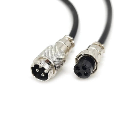 GX16 4 Pin Cable Cordset Male To Female Aviation Connector Panel Mount Circular Metal Aviation Plug Adapter, 10m length