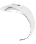 Ergonomic Hand Guard For Fencing Replacement Hand Protection Shield in stainless steel, side view showing curved design