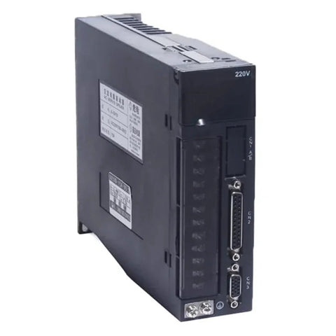 Front view of a black 220V AC servo drive module with DB-style CN2 and CN3 connectors