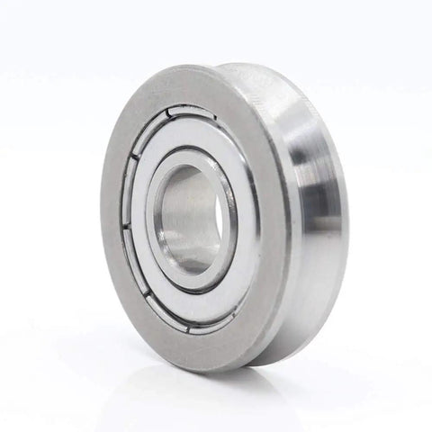 Heavy Duty V Groove Sealed Ball Bearings For Smooth Rolling On Pulleys And Linear Guides 10X30X8MM side view showing precision design.
