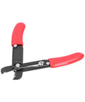 Heavy Duty 45 Steel Wire Stripper And Cable Cutter Pliers with red ergonomic grip, suitable for electrical repair projects.