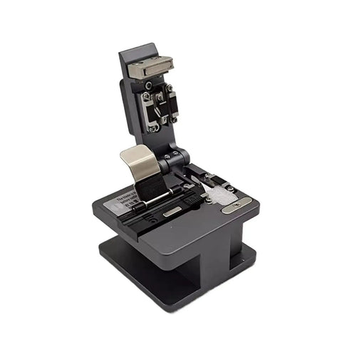 Precision Automatic Return Optical Fiber Cleaver With Tungsten Steel Blade For Clean Cuts, heavy duty splicer tool with sleek design.