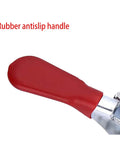 Close-up of red rubber antislip handle on Silver Toggle Latch Clamp Set, U Bolt Toggle Latches, 360 Lb Holding Capacity, 8 Pack