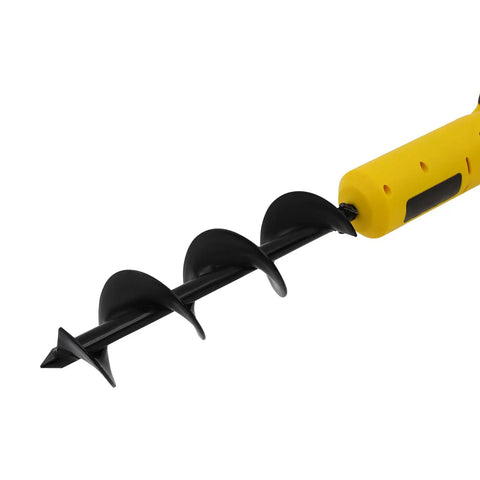 Cordless Post Hole Digger For Urban Greening And Farm Planting Battery Powered Hole Digging Machine auger drill bit close-up