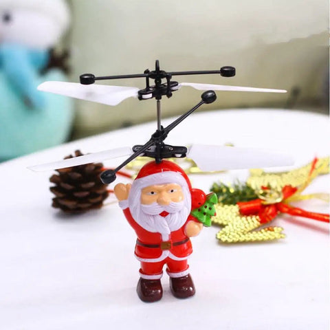 Hand Flying Ball Mini Induction RC Helicopter USB Rechargeable Toy Drone For Teens And Adults with Santa Claus figure