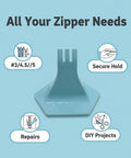 Zipper Jig Tool for Easy Zip Installation Handy Third Hand Slider Guide for Three Four Point Five and Five Zipper Tapes