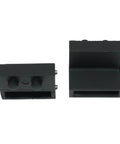 2 Pack Barn Door Stopper Set With Hex Wrench, Roller Stopper And Track Limiters, black aluminum, visible components and design