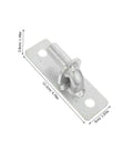 Nailed Tight Wall Mount Gate Hinges Four Pack Solid Iron Hardware Zero Fuss Setup Built Heavy Duty For Fence Gates And Barn Doors Includes All Brackets, showing a detailed view of a silver wall mount gate hinge.
