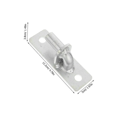 Nailed Tight Wall Mount Gate Hinges Four Pack Solid Iron Hardware Zero Fuss Setup Built Heavy Duty For Fence Gates And Barn Doors Includes All Brackets, showing a detailed view of a silver wall mount gate hinge.