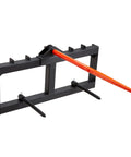 49 Inch Hay Spear Bale Fork With 1600 Lbs Load Capacity For Skid Steer Loader And Tractor Attachments, Quick Attach Spike Forks, front view