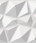 Decorative 3D Diamond Wall Panels Kit 11.8 Inch Square Matte White 33 Pack PVC Lightweight Fire Resistant Easy DIY Install