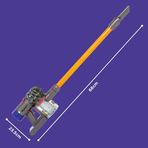 Officially Licensed Interactive Cordless Vacuum Toy For Kids, realistic role play cleaner with orange handle, purple base