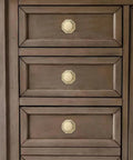 Pack Of 10 Champagne Bronze Cabinet Knobs One And A Quarter Inch Diameter Beefy Heavy Duty Solid Hardware installed on drawers