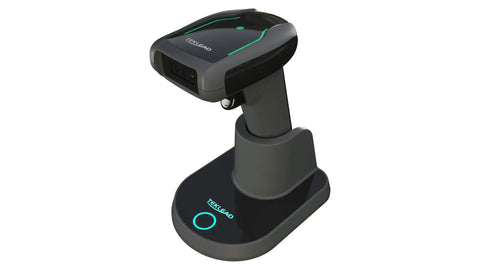 Wireless Two Dimensional Barcode Scanner With Charging Cradle Three In One Connectivity Bluetooth And 2.4G Wireless And USB Wired