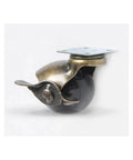 Single caster from Four Pack Vintage Globe Furniture Casters With Brakes 1.5 Inch Swivel Stem Casters For Sofas Chairs And Tables