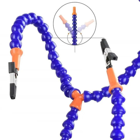 Adjustable Soldering Helping Hands Tool With 360 Degree Rotating Clips Bendable Metal Arms detail view