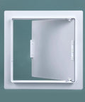 Rock Hard Eight By Eight Inch Drywall Access Panel Two Pack ABS Plastic wall cover plate with a seamless design.