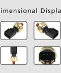 Dimensional view of Oil Pressure Sensor Switch And Sending Unit For Dodge Jeep Chrysler Ram Replaces 5149064AA 5149062AA 56028807AB
