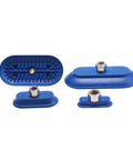 SAOF Oval Silicone Suction Cup For Industrial Pneumatic Manipulator, blue rubber suction pads, various sizes, for material handling.
