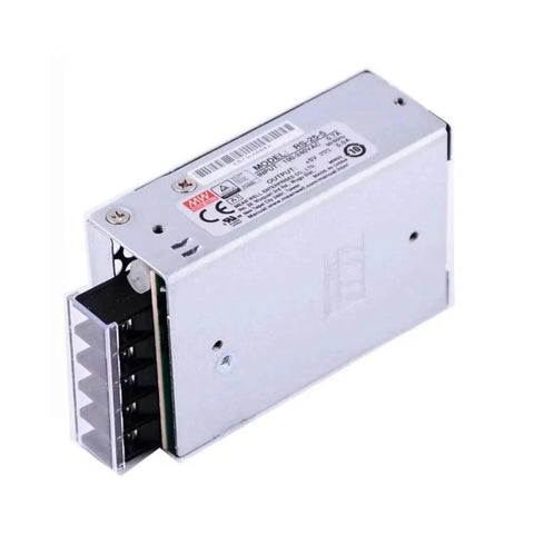 Heavy Duty Led Industrial Power Supply 25W 5V 5A Ul Listed for automation with sealed aluminum shell and AC/DC converter.