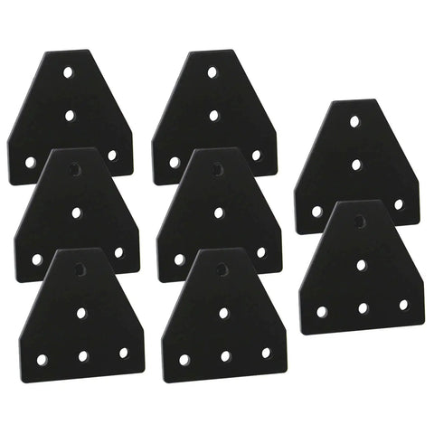 8 corner plates for 2020 Aluminum Extrusion Connector Bracket Set With 8 Corner Plates One M3 Wrench Forty M5 T Slot Nuts And Forty M5x8mm Hex Socket Cap Screws For 2020 Series Aluminum Profiles And Pro Grade DIY 3D Printer Builds
