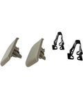 Gray Iron Sun Visor Cap Clip Retainer Kit DS7Z-54672A40-AF For 2013-2016 Fusion And 2013-2016 MKZ, Includes Two Gray Visor Caps And Two Clip Retainers, Drop In Ready To Install, Durable OEM-Grade Fit