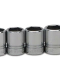 14 Piece Half Inch Drive Shallow Six Point Socket Set for Home Garage and Mechanic Work Pro Grade Quality Durable Imperial Sockets