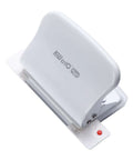 Top view of a 10 Hole Paper Punch Handheld Metal Puncher for A4 A5 B5 Notebooks and Scrapbooks, compact design with metal build.