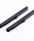 Top Shelf Sliding Barn Door Soft Close Mechanism With Premium Spring Buffer Damper set of 2 black rail components for heavy doors.