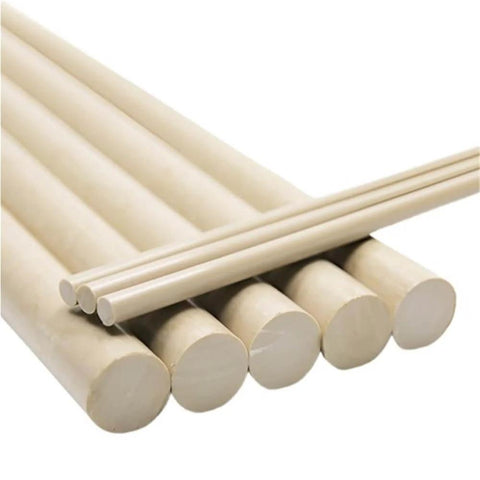 Round PEEK Rod For Electrical Projects, Pro Grade Durable Polyether Ether Ketone Bar With 10 To 50 Mm Diameter In Various Sizes