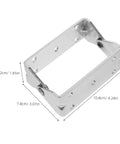 Heavy Duty Steel U Shaped Mounting Braces For Commercial Ovens And Cabinetry, Silver zinc plated, dimensions 10.8cm x 7.8cm x 4.2cm