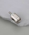 Dial Indicator Roller Tip For M2.5 Point Measuring Head With 10mm Smooth Roller, Precision Contacting Tip For Machinists, Durable Head For Accurate Readings In Mechanical And Manufacturing Setups, silver metal M2.5 thread roller tip