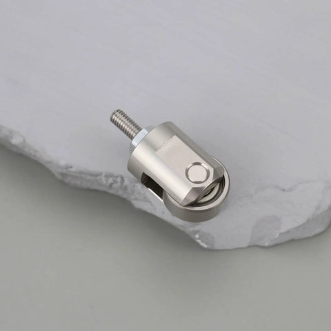 Dial Indicator Roller Tip For M2.5 Point Measuring Head With 10mm Smooth Roller, Precision Contacting Tip For Machinists, Durable Head For Accurate Readings In Mechanical And Manufacturing Setups, silver metal M2.5 thread roller tip