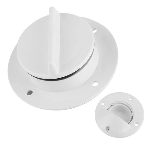 Marine Drain Valve For Transoms And Scuppers With Water Leakage Seal, Easy Install Boat Hull Drain Plug, white nylon