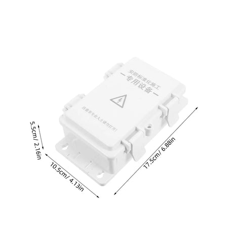 Heavy Duty Outdoor Electrical Enclosure Plastic Junction Box Waterproof For Surveillance Cameras And Electronic Components Systems Built To Last Through Rough Weather With Super Easy Install, white plastic junction box dimensions shown.