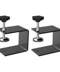 Heavy Duty Drawer Front Clamps Set Black Stainless Steel C Clamps For Woodworking Dual End Fixing Clips, side view
