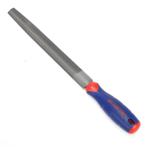 10 Inch Half Round File With Ergonomic Grip For Wood Metal And Plastic, Double Cut Teeth, Heavy Duty High Carbon Hardened Steel, Single Pack