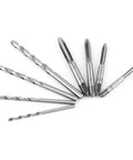 Tap Wrench And Drill Bit Set 9 Piece T Shaped Kit With 4 Taps And 4 Drill Bits Imperial Tools Threading Kit For Metalworking