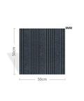 10 Pack Hella Dense Soundproof Acoustic Wall Panels With Peel And Stick Backing 19 Inch Premium Polyester Fiber Studio Grade Noise Dampening Foam Tiles shown in 50cm x 50cm size and 9mm thickness.