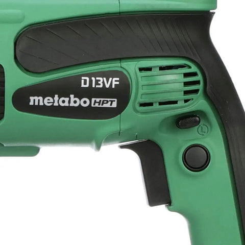 Close-up of handle and trigger of One-Half Inch Corded Drill With Nine Amp Motor Built To Last Variable Speed Trigger 0 To 850 RPM