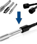 8 Piece Tap Socket Wrench Set With One Quarter Inch Hex Shank High Hardness Alloy Steel Tap Sockets M4 To M16