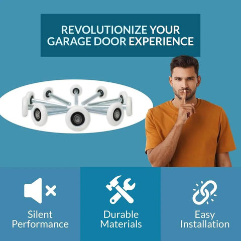 2 Inch Nylon Garage Door Rollers With Dual Sealed Bearings For Quiet, Smooth Operation, No Fuss Whisper Quiet Glide