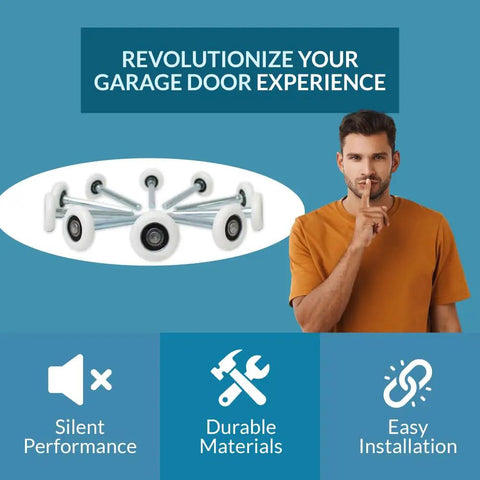 Heavy Duty Garage Door Rollers 40 Pack With Nylon Wheels And Sealed 6200-2RS Bearings, Quiet 4 Inch Stem Replacement For Residential Doors