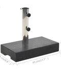 Beefy 25Kg Granite Parasol Base With Locking Bolts And Adapter, heavy-duty umbrella stand for stable outdoor support.